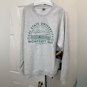 NWT Cal State University Monterey Bay Grey Pullover Sweater.